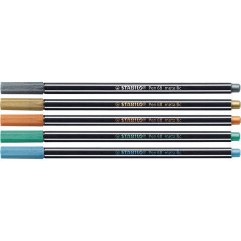 stabilo-pennarelli-pen-68-metallic-1-mm-blu-metallizzato-68-841