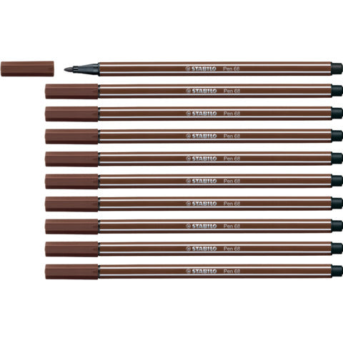 stabilo-pennarelli-pen-68-tratto-1-mm-bruno-68-45