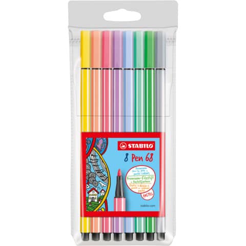 stabilo-pennarelli-pen-68-tratto-1-mm-conf-8-colori-assortiti-pastel-eo68-8-01