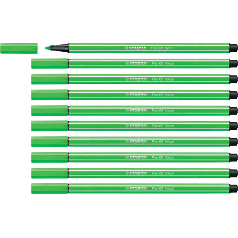 stabilo-pennarelli-pen-68-tratto-1-mm-verde-neon-68-033