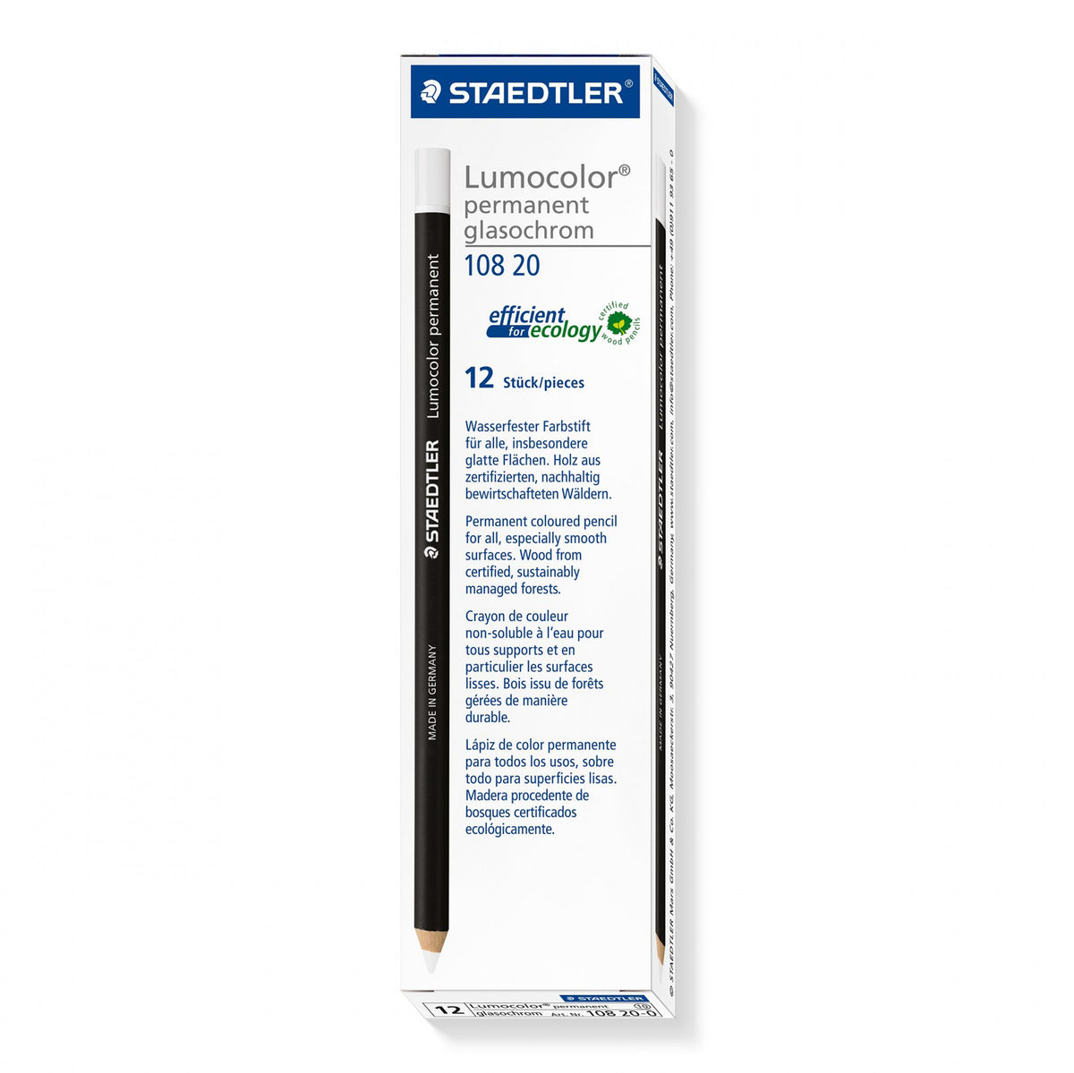 staedtler-matita-lumocolor-permanente-glasochrom-bianco