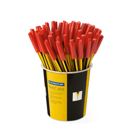 staedtler-penna-sfera-noris-stick-punta-m-1-mm-rosso-barattolo-50-pezzi-434-02-kp5