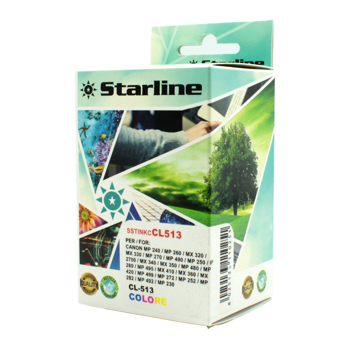 starline-cartuccia-ink-colori-print-c-canon-cl513-17ml