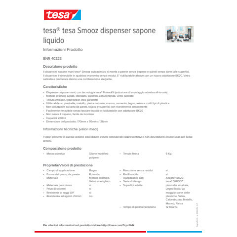tesa-dispenser-sapone-liquido-smooz-rimovibile-riutilizzabile-40323-00000-00