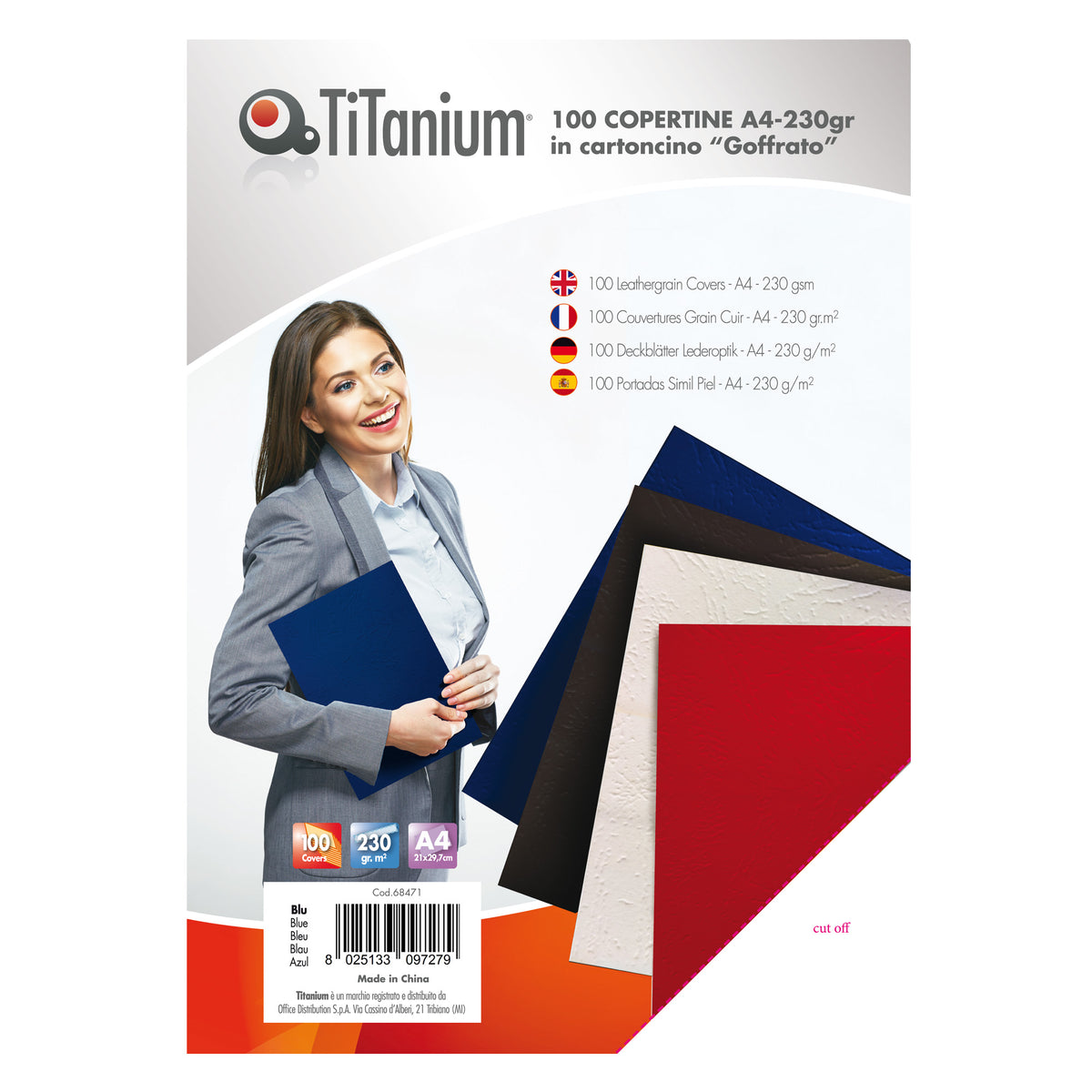 titanium-100-copertine-a4-cartoncino-goffrato-230g-blu