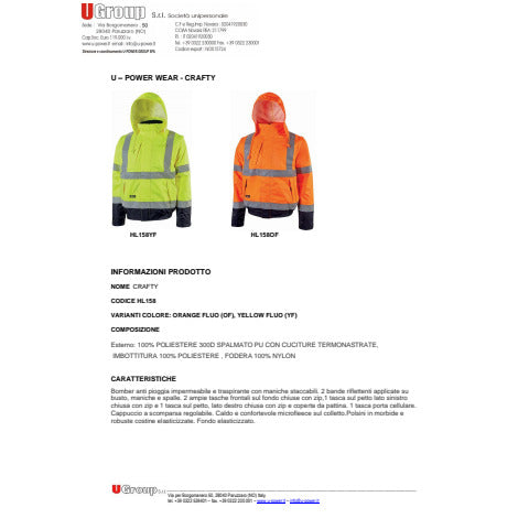 u-power-giubbotto-bomber-alta-visibilitacrafty-yellow-fluo-taglia-l-hl158yf-l