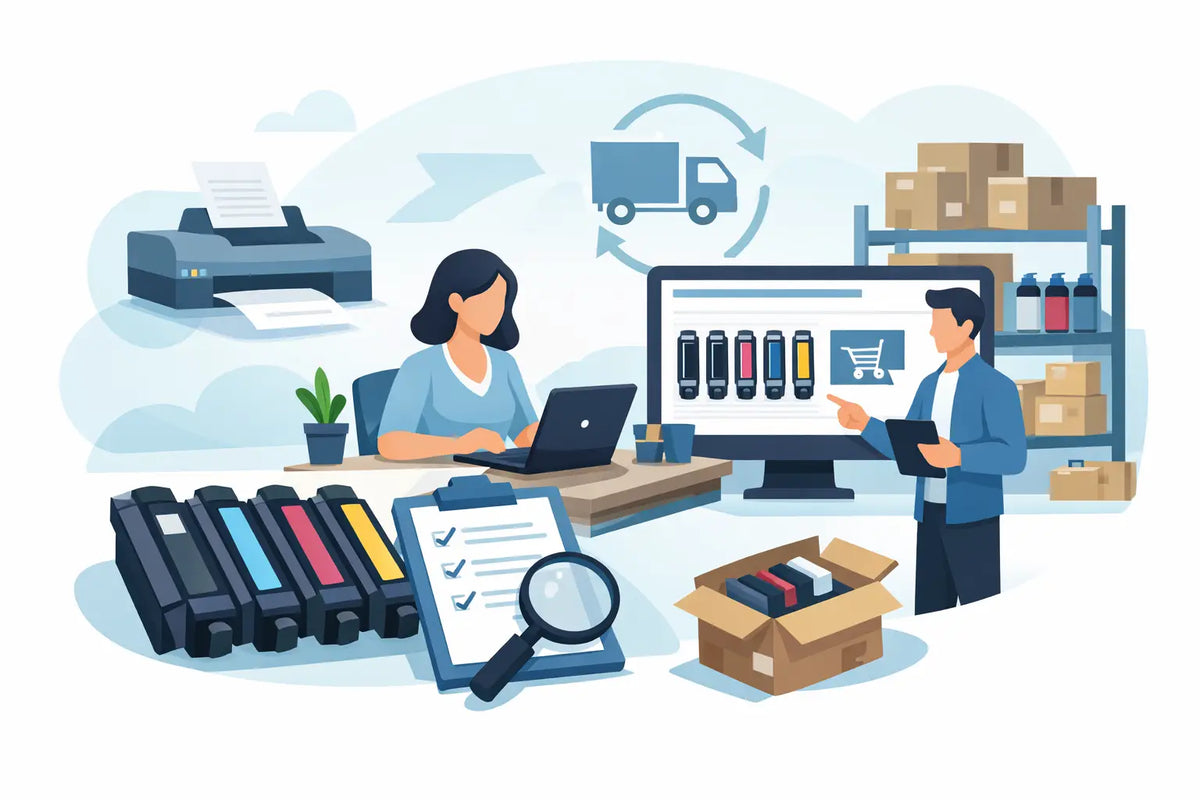 Esempio riordino toner per studio efficace
