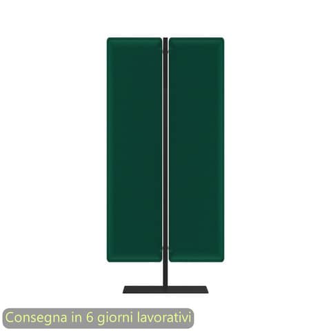 artexport-piantana-mobile-metallo-nero-2-pannelli-fonoassorbenti-verde-bosco-moody-83-8xh-180-cm