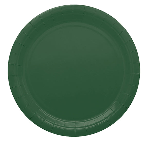 big-party-25-piatti-piani-d24cm-ecocolor-biodegradabile-verde-bosco
