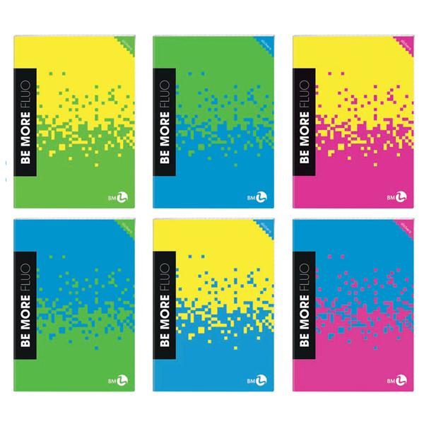 bm-maxiquaderno-alta-fogliazione-a4-48fg2-100gr-5mm-c-margine-be-more-fluo