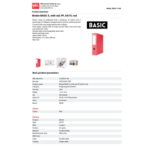 cartucciaperfetta-registratore-leva-senza-custodia-binder-basic-s-pp-a4-dorso-8-cm-rosso-21024221-04