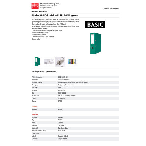 cartucciaperfetta-registratore-leva-senza-custodia-binder-basic-s-pp-a4-dorso-8-cm-verde-21024221-02