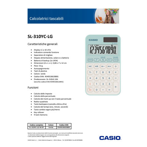 casio-calcolatrice-tascabile-solare-batteria-display-10-cifre-verde-sl-310yc-lg-w-ep