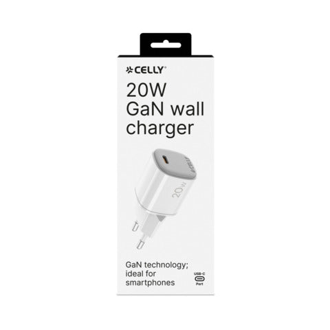 celly-caricatore-parete-uptc1-gan-1x-usb-c-20w-bianco-uptc1usbc20wwh