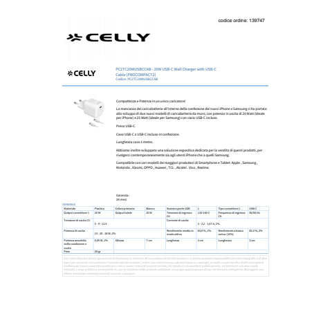 celly-caricatore-parete-usb-c-cavo-usb-c-usb-c-gomma-bianco-pc2tc20wusbccab