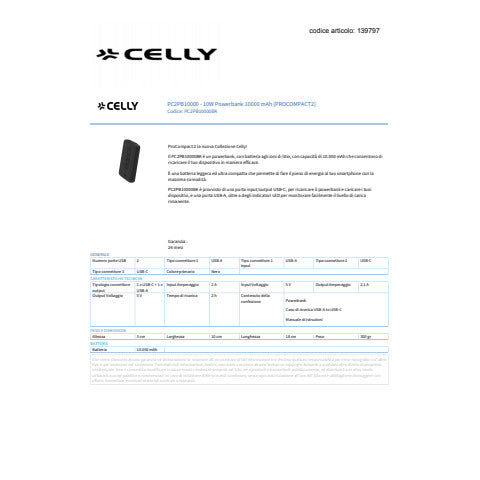 celly-powerbank-compatto-procompact-2-10-000-mah-1x-usb-c-1x-usb-a-nero-pc2pb10000bk