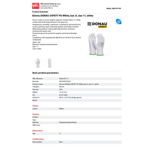 donau-safety-guanti-lavoro-pl-spalmati-pu-bianco-palmo-tg-11-conf-12-pz-32031321-11