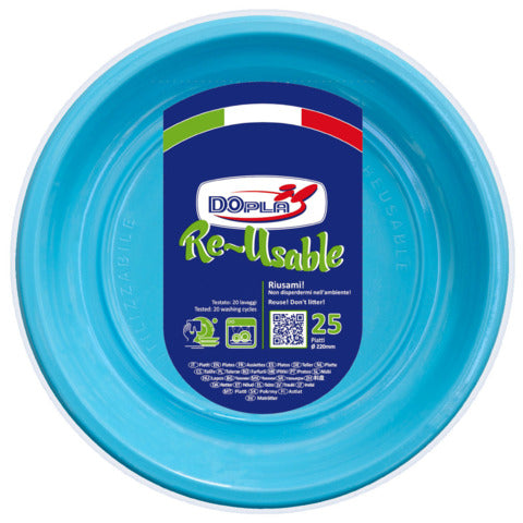 dopla-reusable-piatti-piani-ps-diametro-220-mm-turchese-conf-25-pz-11841