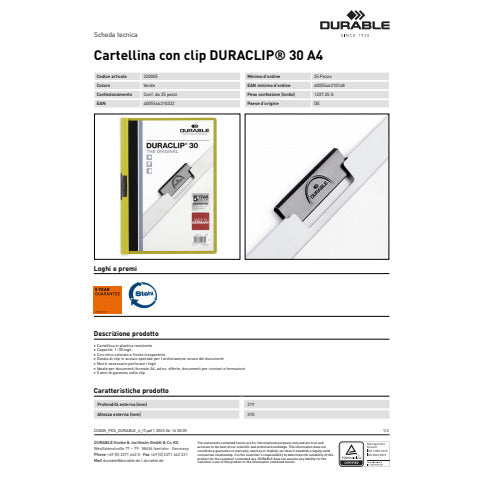 durable-cartellina-clip-duraclip-a4-verde-dorso-3-mm-capacita-30-fogli-2200-05