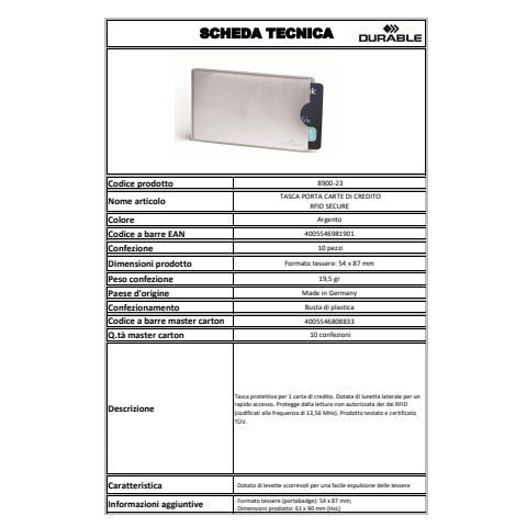durable-tasca-porta-carte-credito-rfid-secure-argento-metallizzato-54x86mm-conf-10-890023