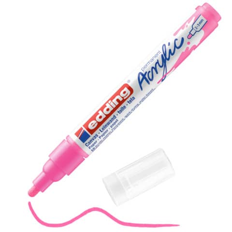 edding-marcatore-acrilico-5100-punta-tonda-2-3-mm-tratto-medio-rosa-fluo-e-5100-069