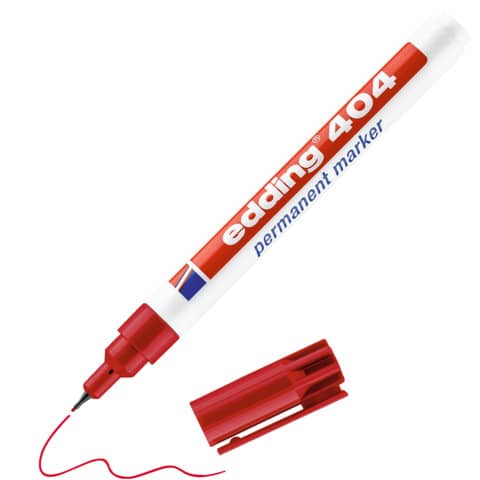 edding-marcatore-permanente-404-punta-conica-0-75-mm-rosso-4-404002