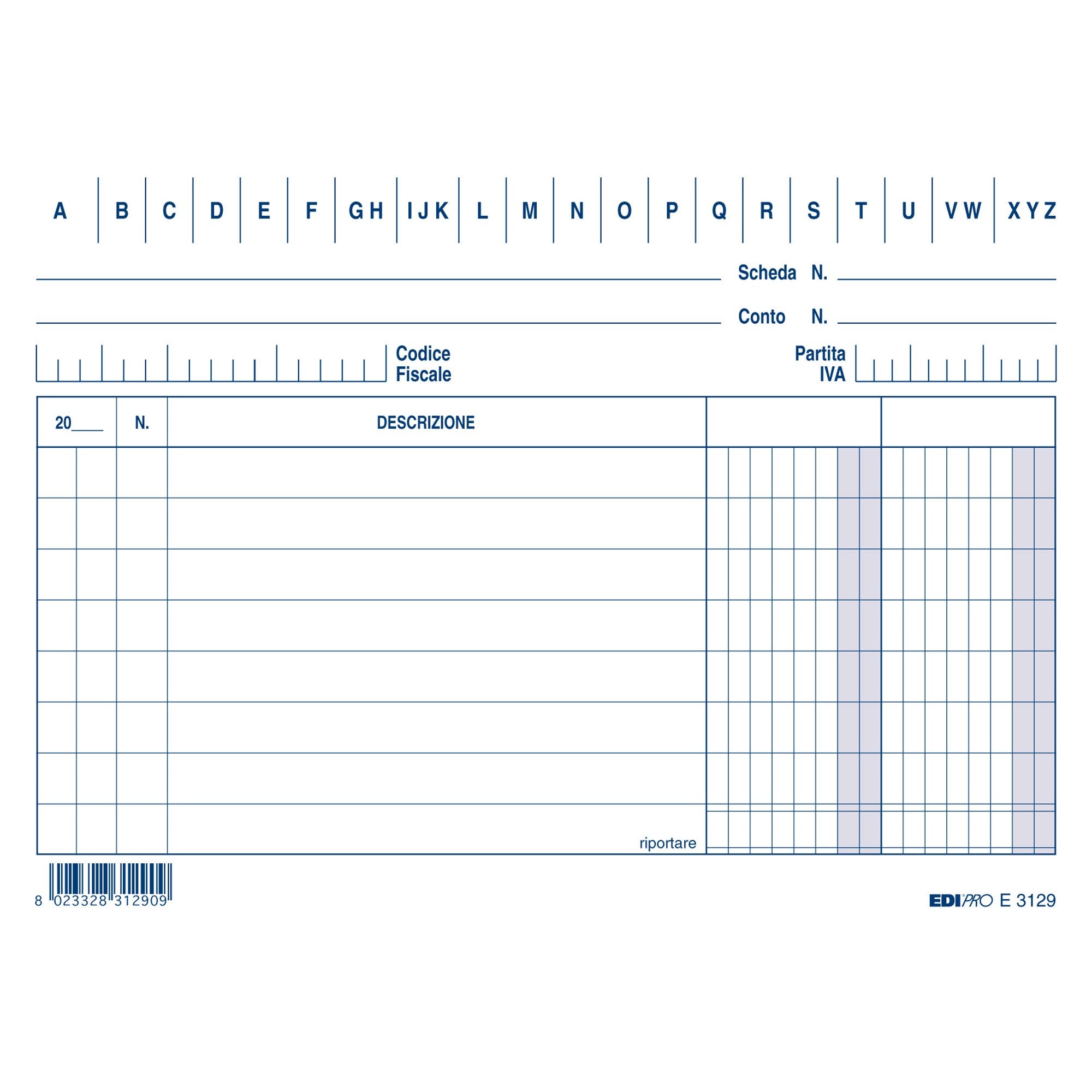 edipro-100-schede-2-colonne-orizzontale-10-5x15cm-e3129bl