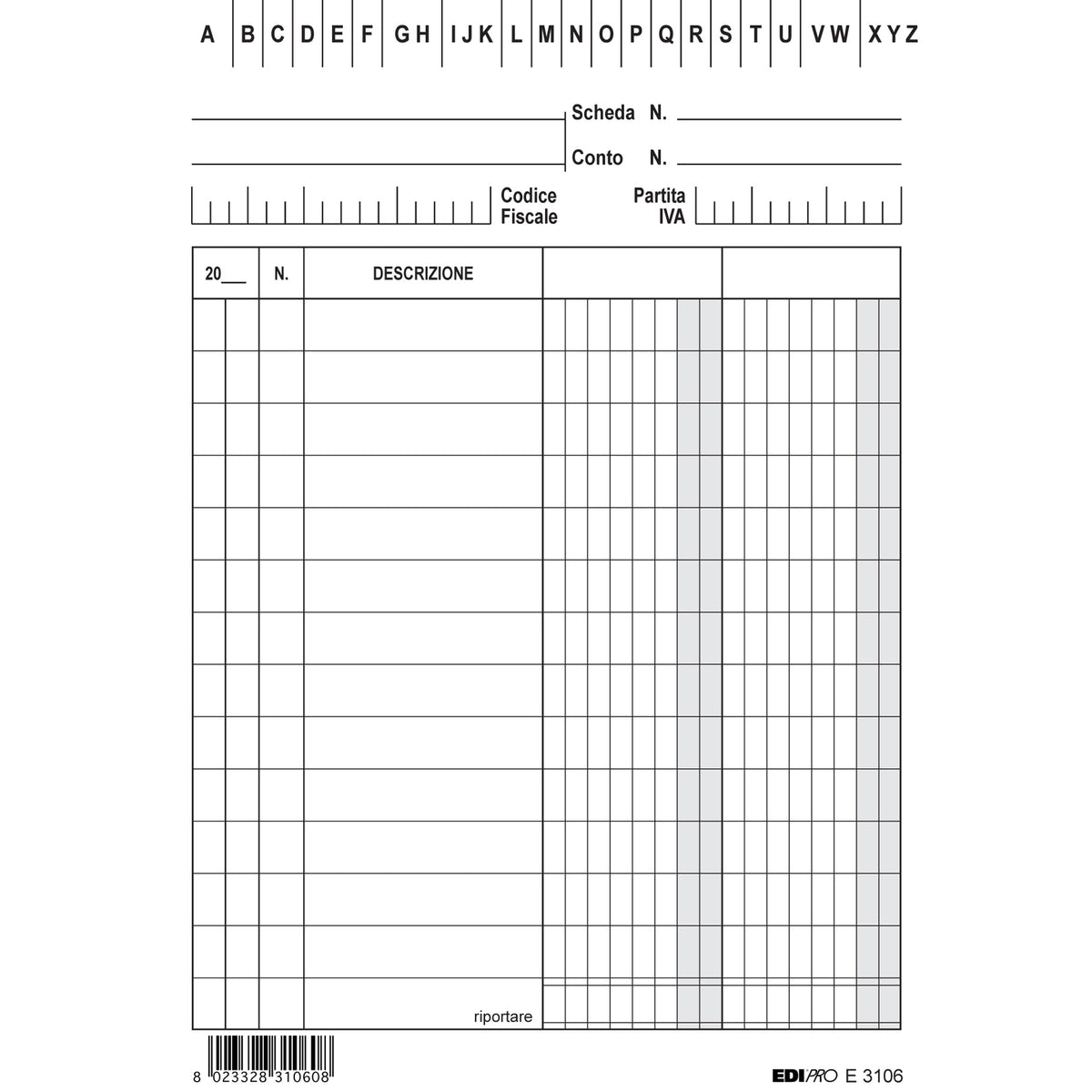 edipro-100-schede-2-colonne-verticale-15x10-5cm-e3106bl