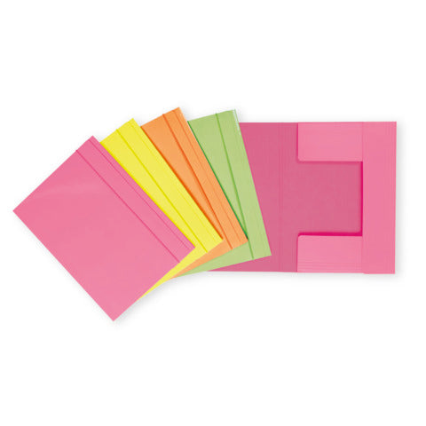 favorit-cartella-3-lembi-elastico-25x34-5-cm-dorso-0-3-cm-conf-25-pezzi-colori-assortiti-neon-400207016