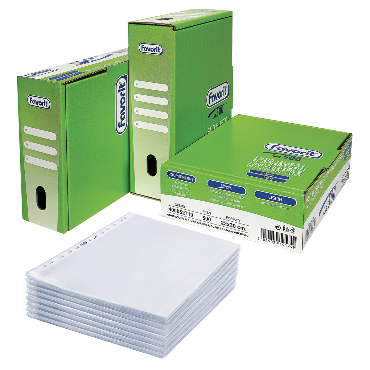 favorit-scatola-500-buste-forate-22x30-linear-liscio-ppl