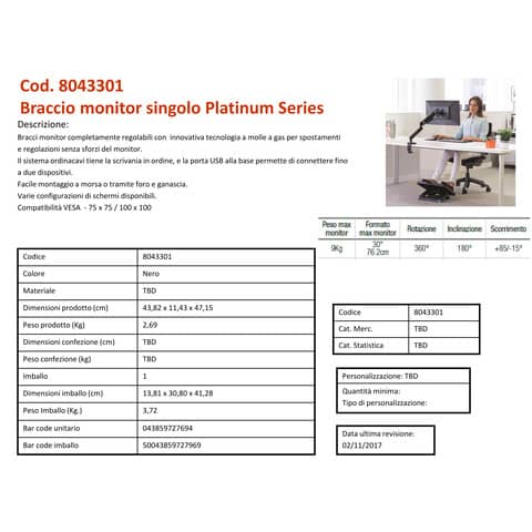 fellowes-braccio-monitor-singolo-regolare-monitor-lcd-tft-platinum-series-nero-max-24-pollici-8043301