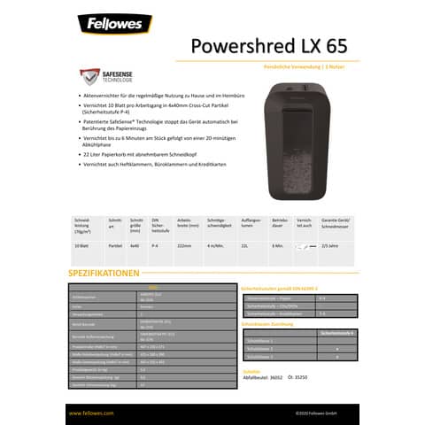 fellowes-distruggidocumenti-uso-personale-lx65-taglio-frammenti-4x40-mm-nero-4400701