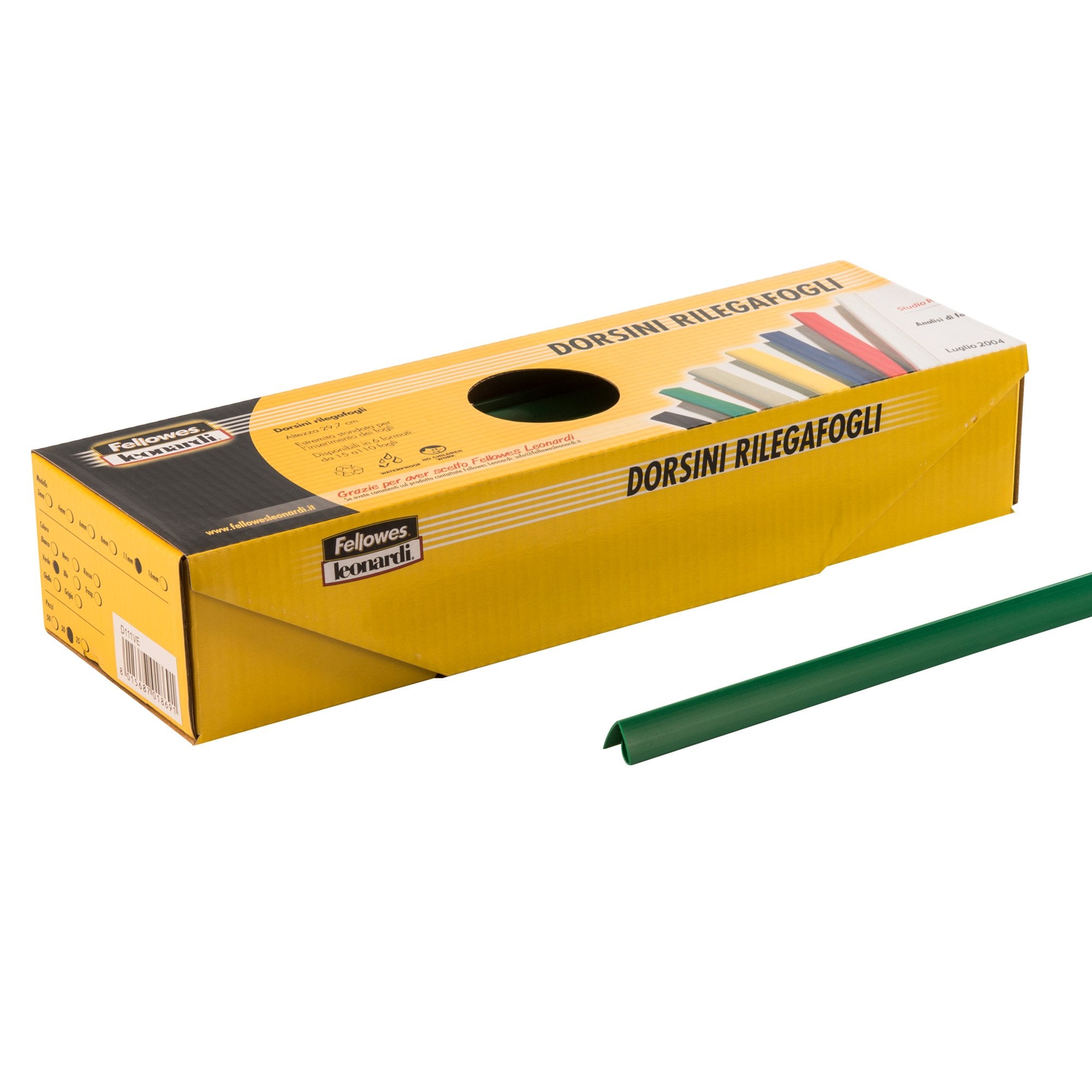 fellowes-scatola-50-dorsetti-8mm-verde-tondo