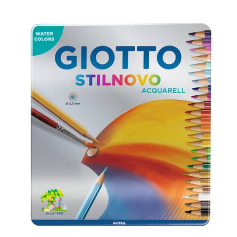 giotto-matite-acquarellabili-stilnovo-acquarell-assortiti-scatola-metallo-24-f256300