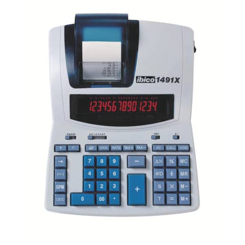 ibico-calcolatrice-scrivente-termica-1491x-display-14-cifre-bianco-azzurro-ib404207