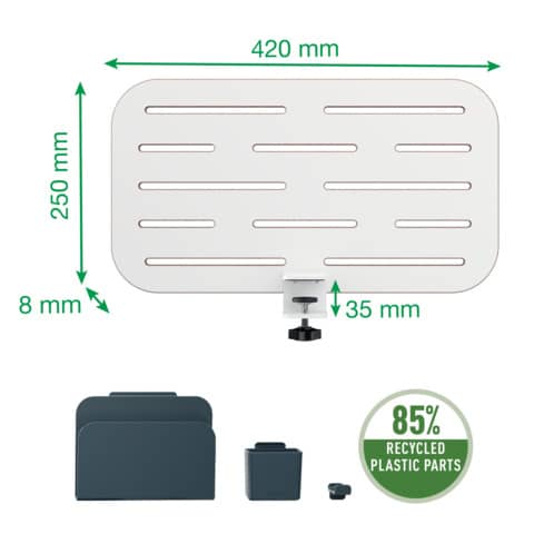 leitz-pannello-forato-accessori-portapenne-gancio-portariviste-42x25-cm-ergo-grigio-chiaro-