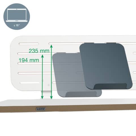 leitz-pannello-forato-accessori-supporto-pc-smartphone-portapenne-gancio-80x25-cm-ergo-grigio-chiaro