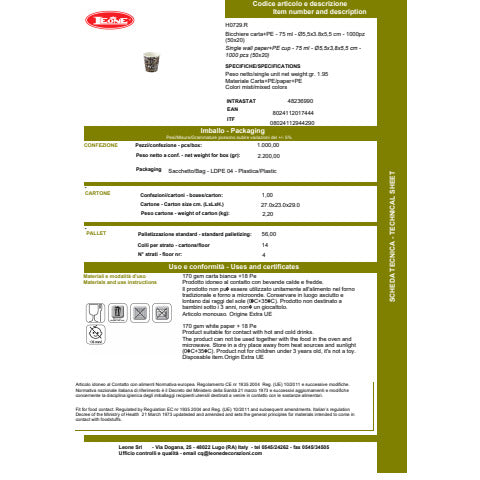 leone-bicchiere-carta-pe-coffee-marrone-75-ml-conf-1000-pz-h0729-r
