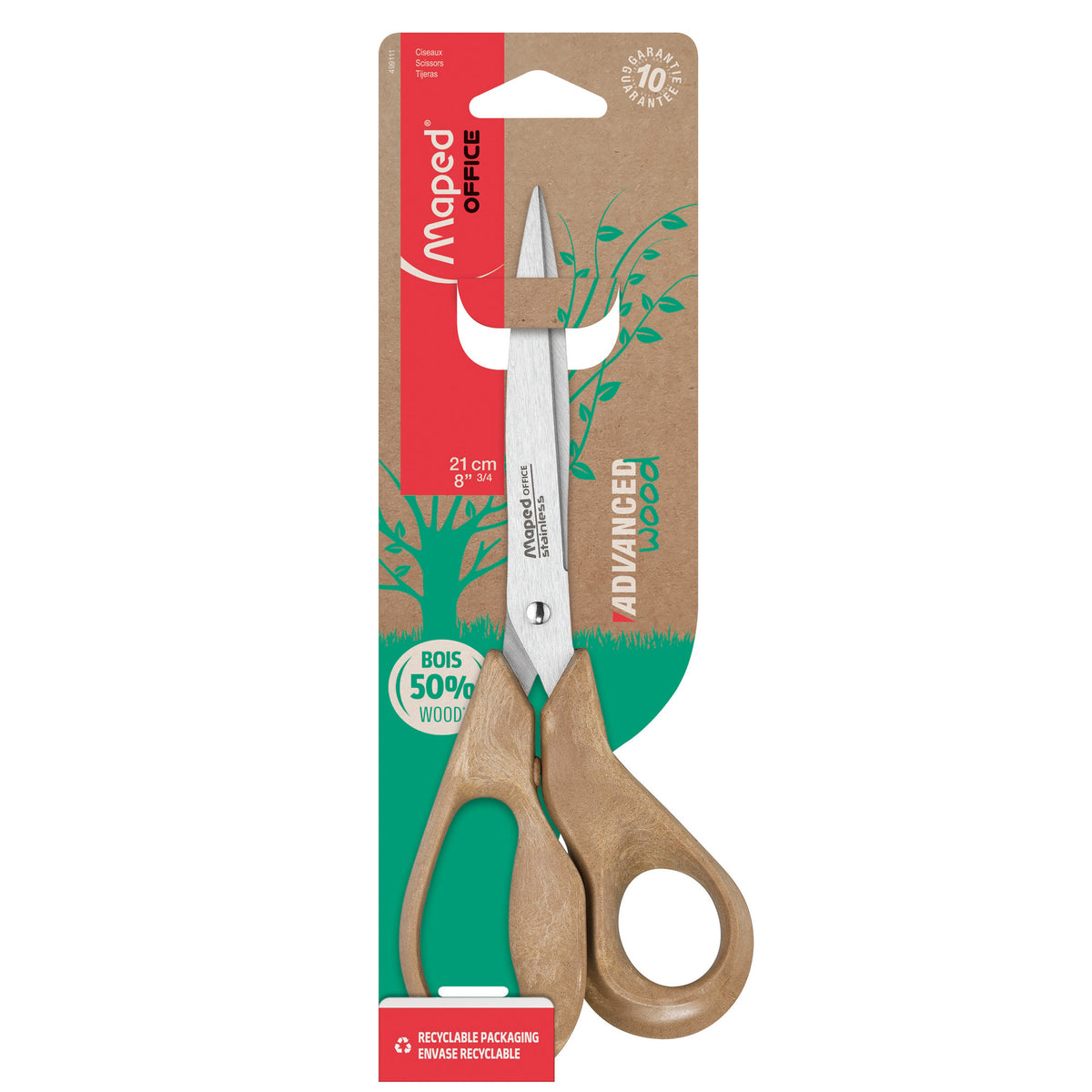 maped-forbici-asimmetriche-advanced-wood-21cm