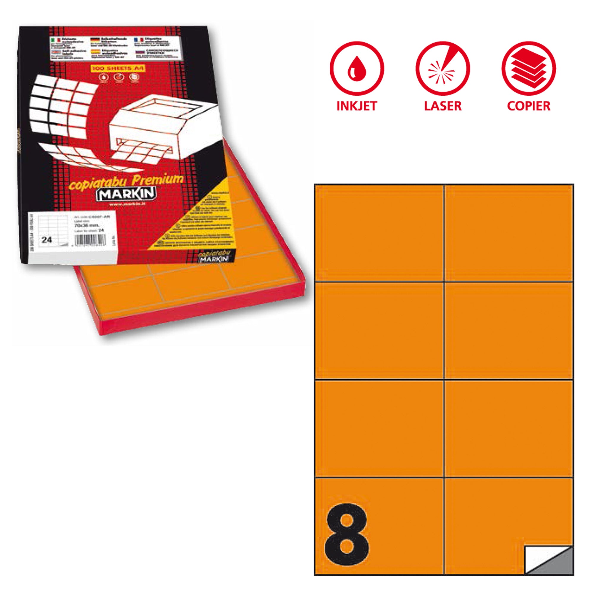 markin-etichetta-adesiva-c-512-arancio-fluo-100fg-a4-105x74-25mm-8et-fg