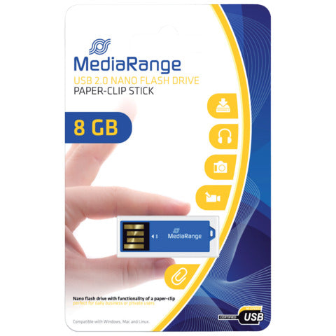 media-range-chiavetta-usb-2-0-nano-8-gb-blu-mr975
