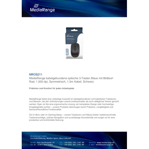 media-range-mouse-filo-optical-3-tasti-nero-mros211