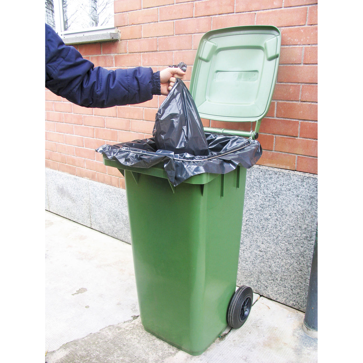 mobilplastic-bidone-carrellato-120lt-verde-scuro-raccolta-differenziata