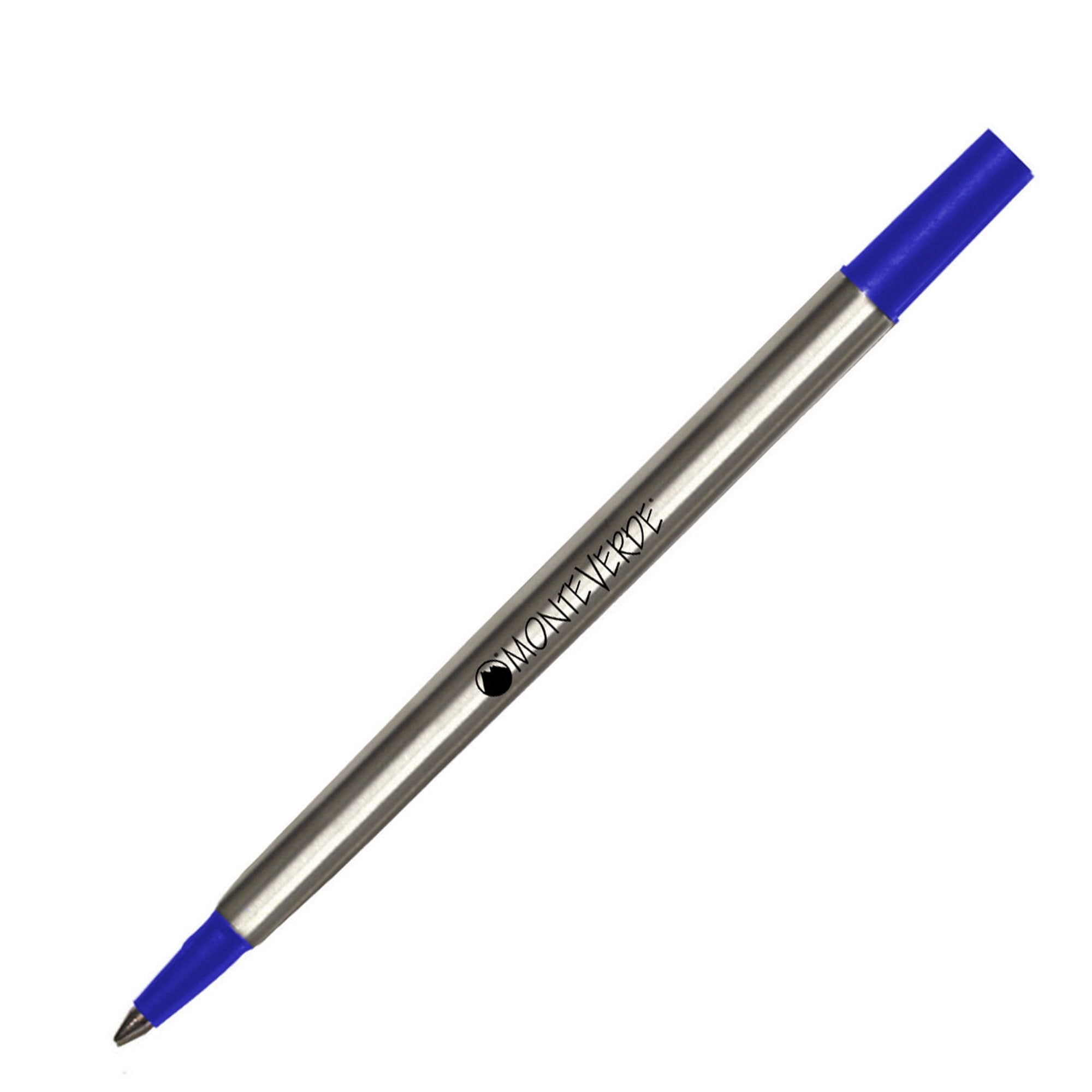 monteverde-blister-2-refill-metallo-roller-parker-blu-punta-fine