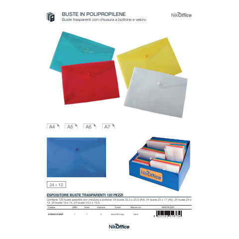 nikoffice-espositore-120-buste-bottone-varie-misure-colori-trasparenti-assortiti-01nik214-es