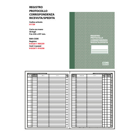 ocl-registro-protocollo-corrispondenza-ricevuta-spedita-o-c-l-56-ff-23x29-7-cm-conf-2-blocchi-0172n