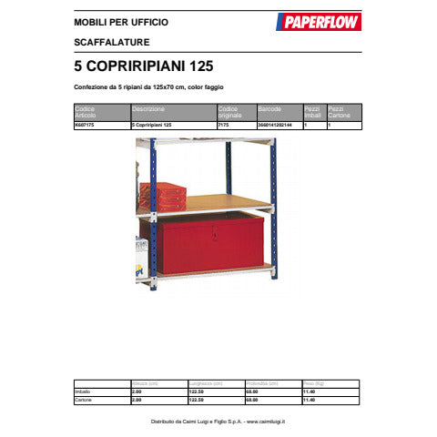 paperflow-copriripiani-colore-faggio-conf-5-pz-125x70-cm-k607175