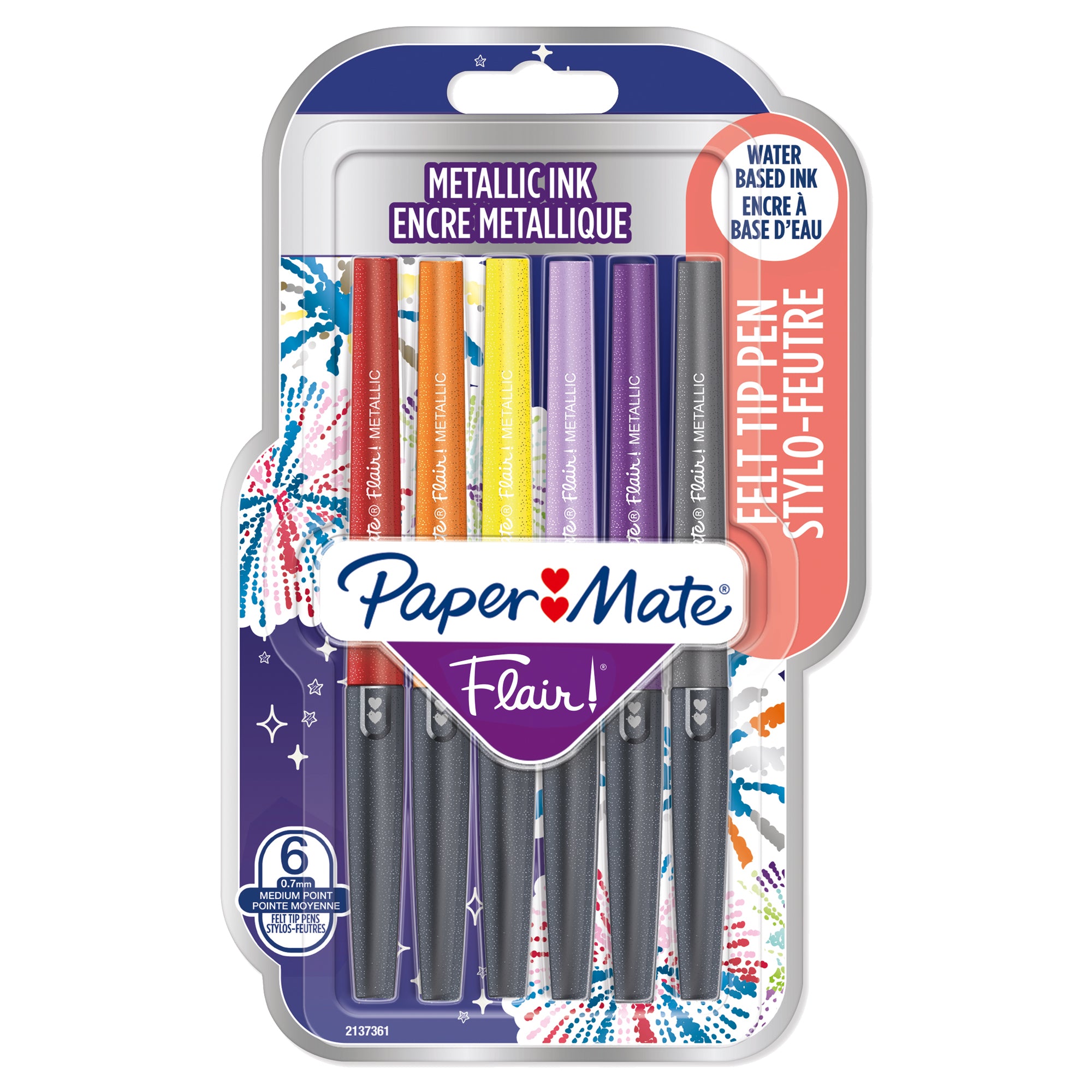 papermate-blister-6-pennarelli-flair-nylon-colori-assortiti-metallic