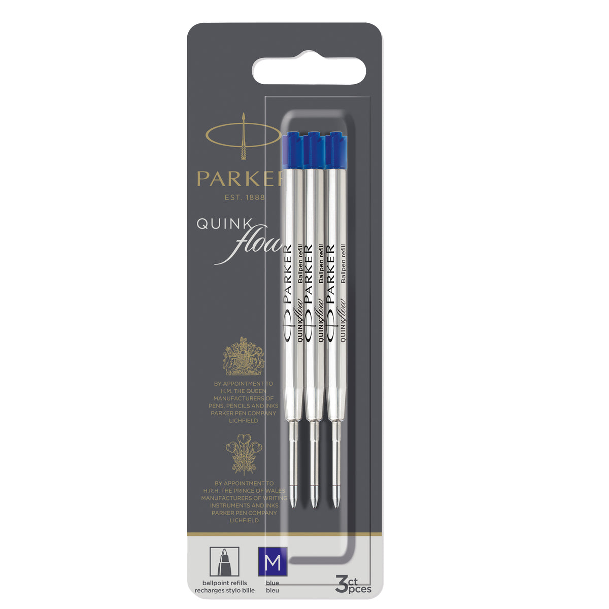 parker-blister-3-refill-sfera-quinkflow-medio-blu