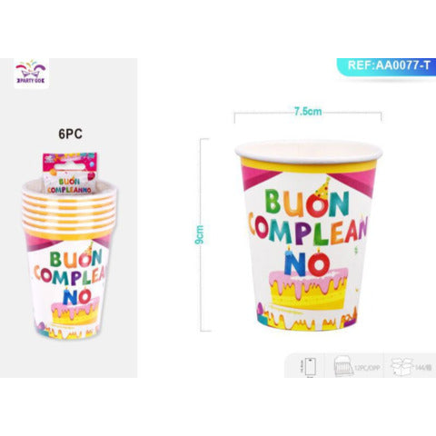 party-go-bicchieri-carta-buon-compleanno-rosa-conf-6-pz-27-ml-aa0077-t